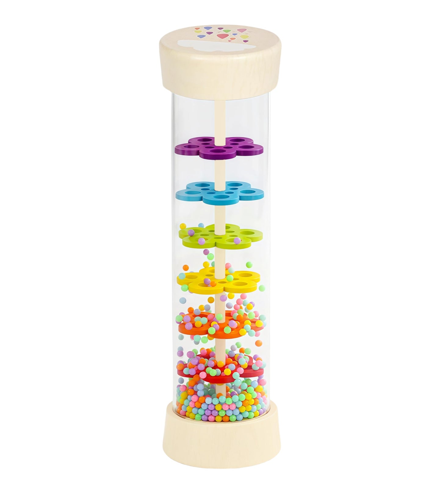 Rainmaker Rain Sticks, Montessori Baby Toys for Babies 6-12 Months, 7.7 Wooden Rattle Shaker Sensory Developmental Toy, Rain Mak