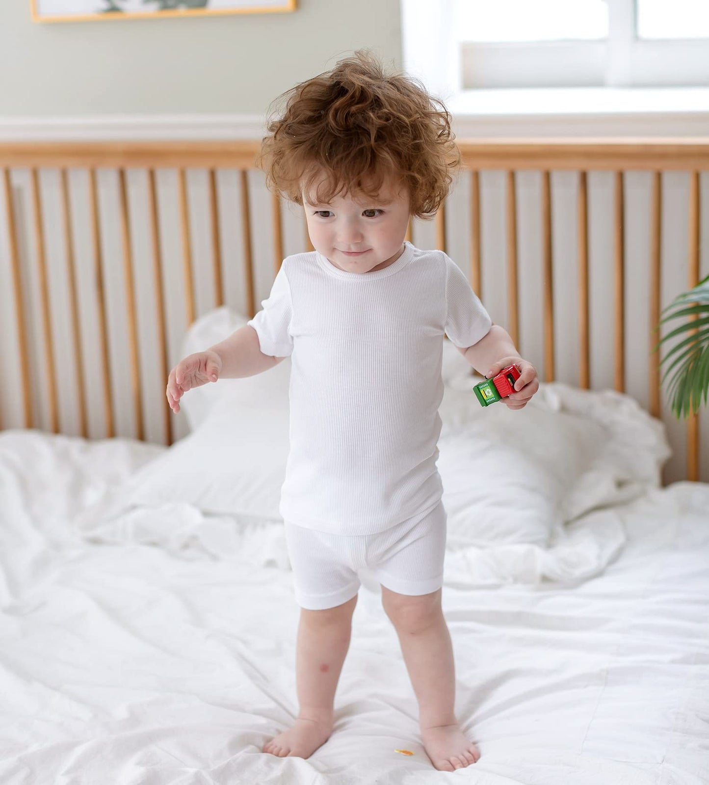 Avauma Newborn Baby Little Boys Girls Snug-Fit Pajamas Summer Short Sets Pjs Kids Clothes (Xs/White)