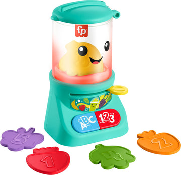 Fisher-Price Laugh & Learn Baby & Toddler Toy Counting & Colors Smoothie Maker Pretend Blender with Music & Lights for Ages 9+ M