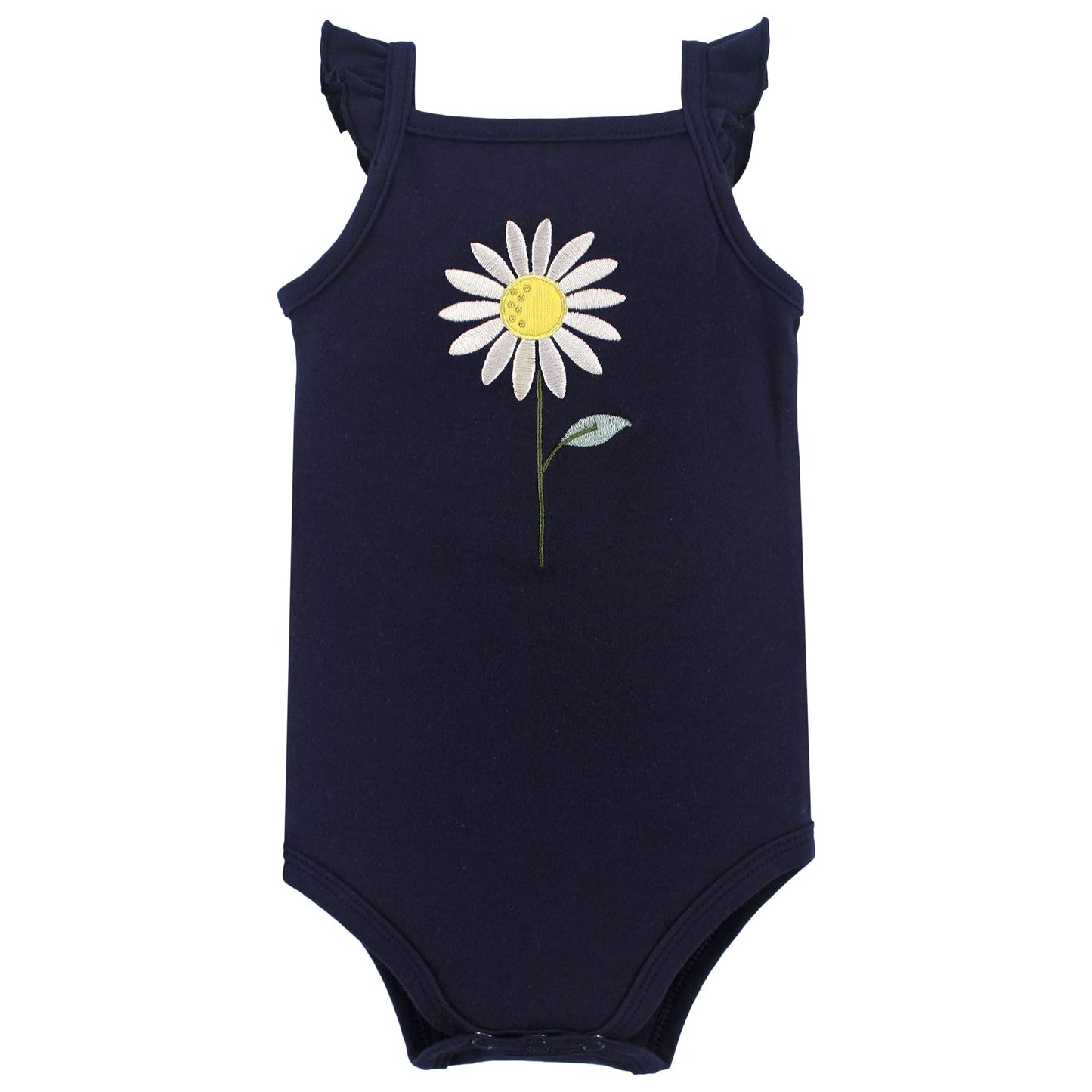 Hudson Baby Unisex Baby Cotton Sleeveless Bodysuits Bodysuit, Daisy, 12-18 Months Us