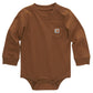 Carhartt Long-Sleeve Pocket Bodysuit, Carhartt Brown, 24 Months