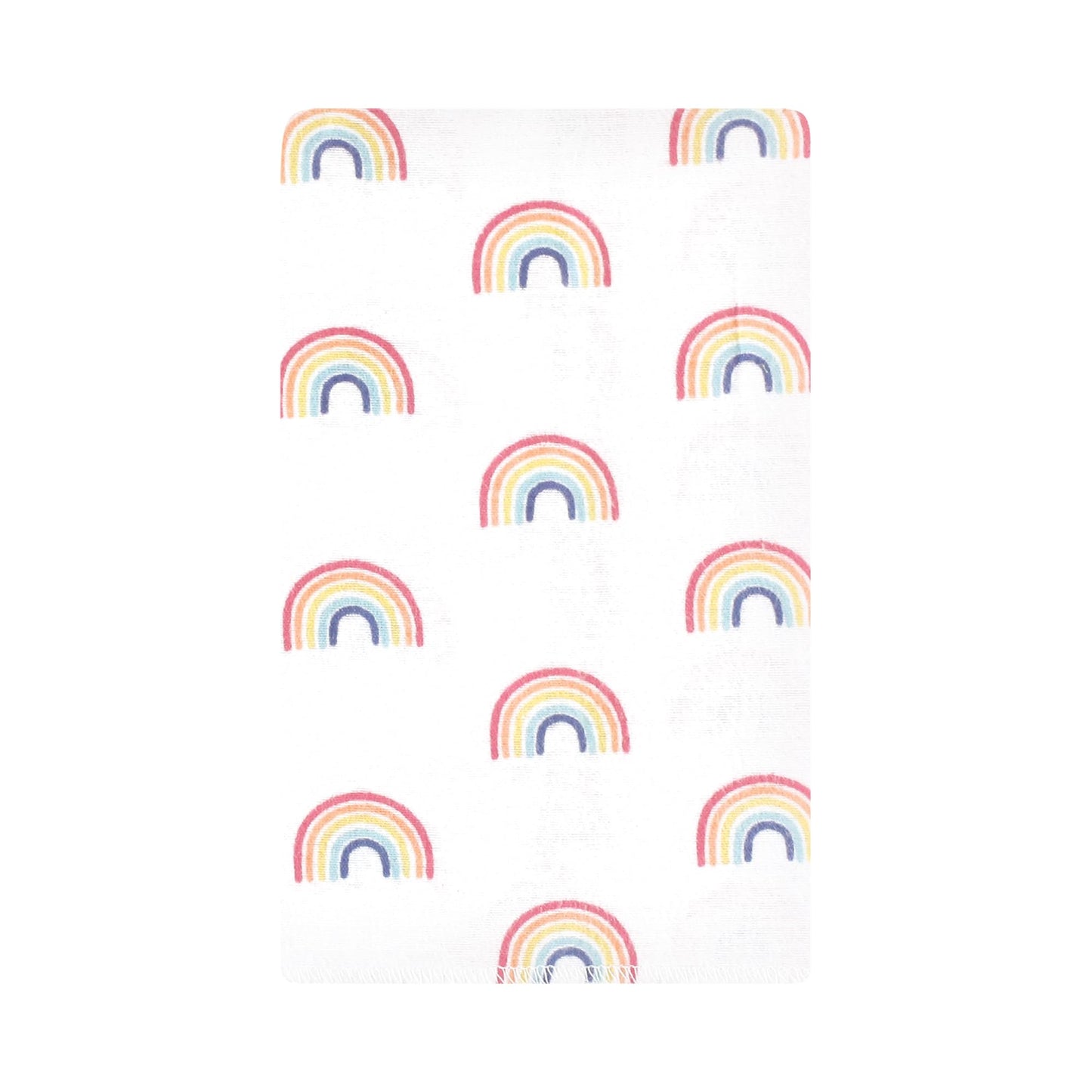 Hudson Baby Unisex Baby Cotton Flannel Burp Cloths, Creative Rainbow 10-Pack, One Size