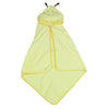 Highly Absorbent Put On/Off Easily Thicken Soft Hooded Baby Bath Washcloths, Kids Bath Towel, for Baby Kids(Yellow bee)