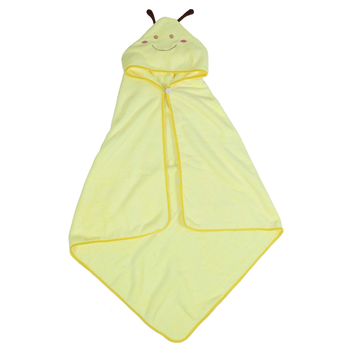 Highly Absorbent Put On/Off Easily Thicken Soft Hooded Baby Bath Washcloths, Kids Bath Towel, for Baby Kids(Yellow bee)