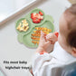 Idvvssx Silicone Baby Plate With Suction, Owl Shape Suction Plate For Toddler, Cute Kids Suction Plate, Baby Toddler Divided Pla