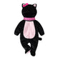 Muineobuka Newborn Baby Boy Girl Animal Costume Infant Cat Cosplay Hooded Bodysuit Toddler Fuzzy Warm Halloween Outfits (Pink, 0