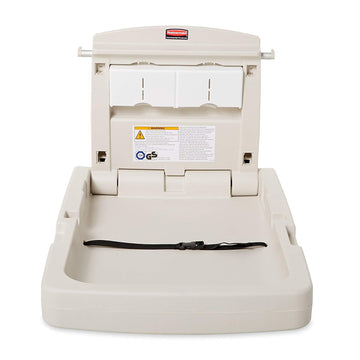 Rubbermaid Commercial Vertical Baby Changing Station, 23' L X 34' W X 4' H, Light Platinum (Fg781988Lplat)