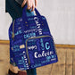 Custom Diaper Bag, Dark Blue Logo Name Diaper Backpack Personalized Mummy Nursing Baby Bags Fashion Shoulders Bag Casual Daypack