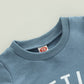 Toddler Baby Boy Clothes Letter Short Sleeve T Shirt Top Boys Shorts With Pocket Cute Summer Outfit 2Pcs Set (Little Dude Blue,6