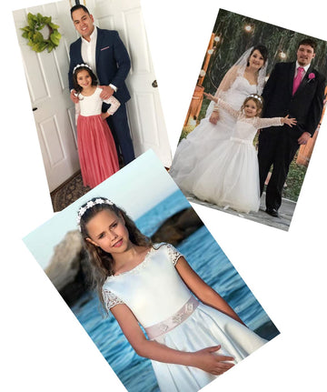 Ddazzling Flower Girl Headpiece Princess Wedding Headband Girls First Communion White Floral Wreath Hair Accessory (White)