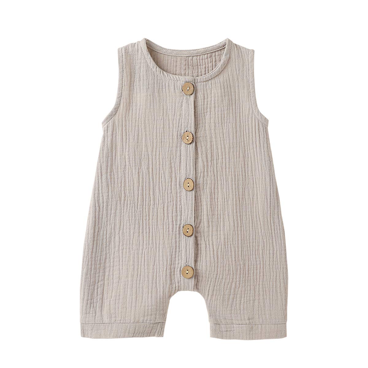 Cecobora Infant Newborn Baby Boys Girls Cotton Linen Romper Summer Jum – Cutebab WBBAPB07R47HCPS