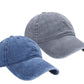 Kids Solid Cotton Baseball-Hat - Baby-Boys Washed Cotton Baseball Hats Toddler Infant Baseball-Cap For 2-7 Years (Navy+Grey 2 Pc