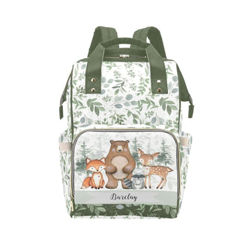 Personalized Animals Wild Diaper Bag for Women, Custom Name Nursing Daypack, Diaper Bag for Baby Girl Boy, New Mom Gifts