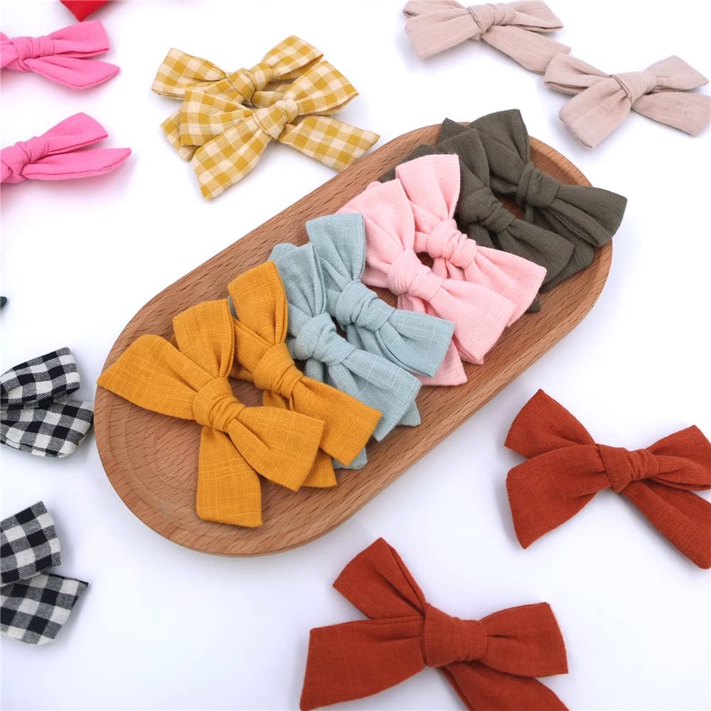 24 Pieces Baby Girl Hair Clips Pigtails Bow Hair Barrettes For Babies Infant Toddlers Kids Hair Bows In Pairs