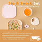 Miniware Sip & Snack Set With Snack Bowl, 1-2-3 Sip Drinking Cup, And Suction Foot For Baby Toddler - Promotes Self Feeding | Di
