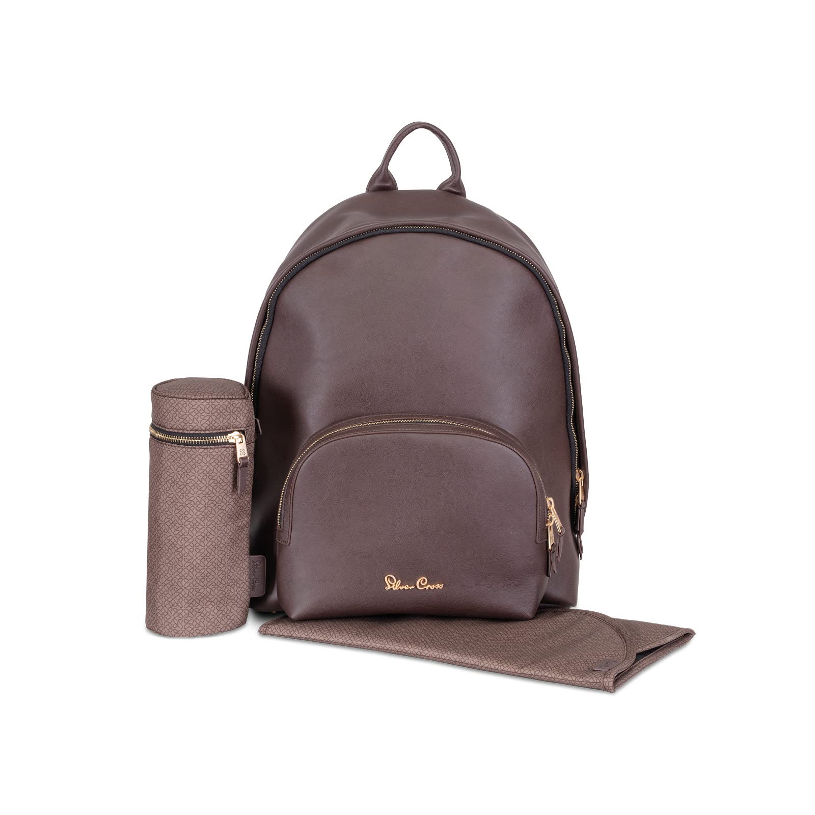Silver Cross Dune/Reef Vegan Leatherette Backpack Changing Bag - Cocoa