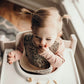 Three Little Tots Modern Silicone Baby Bib - Adjustable Fit Waterproof Catch Bibs ((Leopard)