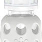 Lifefactory 4-Ounce Bpa-Free Glass Baby Bottle With Stage 1 Nipple And Protective Silicone Sleeve, Stone Gray