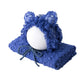 Vemonllas Newborn Baby Photography Props Outfits Hat Long Ripple Wrap Set For Boys Girls Photography (Blue)