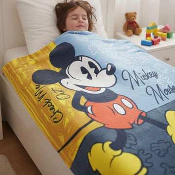 Decovia Disney Kids Printed Single Bed Blanket | Soft & Cozy Cartoon Blanket For Girls | Lightweight Winter Ac Blanket (Mackey M