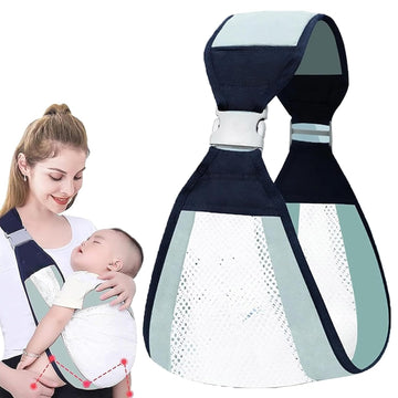 PIHARVA Mesh Baby Wrap Carrier Belt  Adjustable Baby Sling with Wide Shoulder Straps for Newborns & Infants Lightweight, Breath