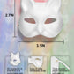 5Pcs Cat Therian Mask Kit With Fur And Eye Mesh, Blank Diy Therian Gear Stuff Masks Base To Paint, Animal Half Paper Fox Cat Fac