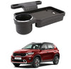 Oshotto (FT04) Foldable Car Auto Headrest Rear Back Seat Table Drink Food Cup Tray Holder Compatible with Kia Sonet  Black