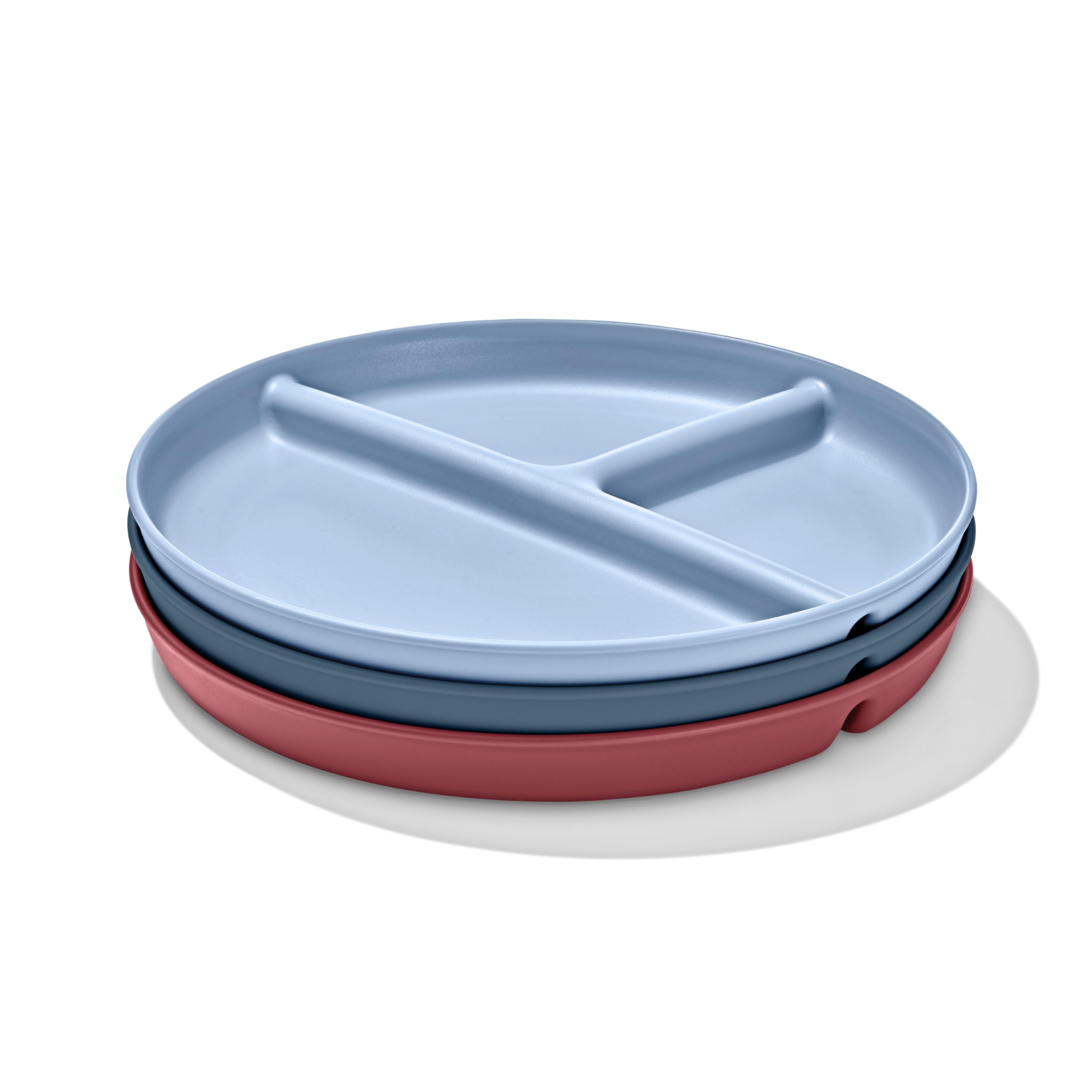OXO Tot Stackable Divided Plates Set - 3pk - Dark – Cutebabybuy