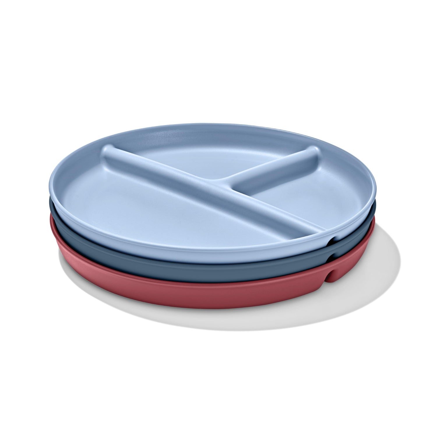 OXO Tot Stackable Divided Plates Set - 3pk - Dark