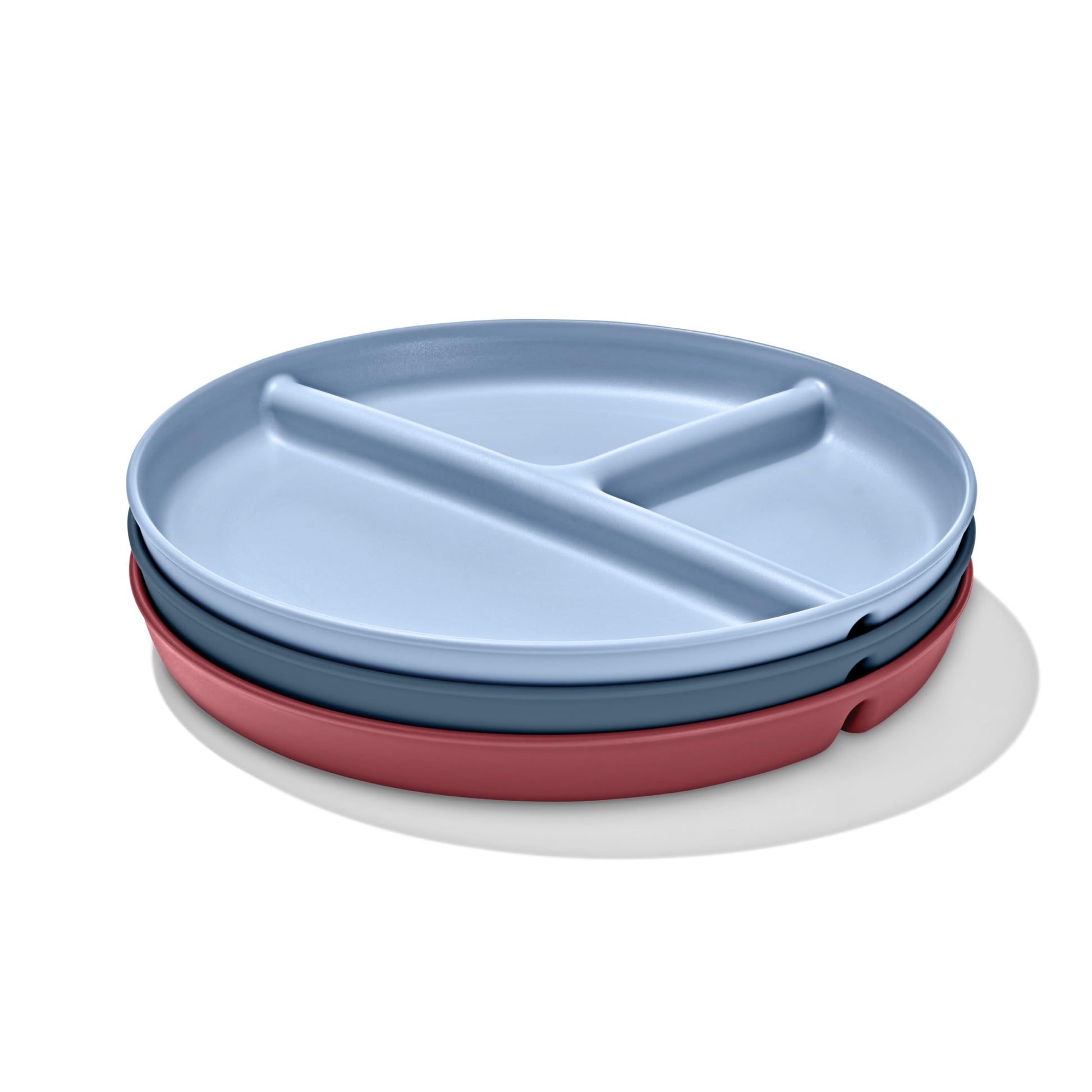 OXO Tot Stackable Divided Plates Set - 3pk - Dark