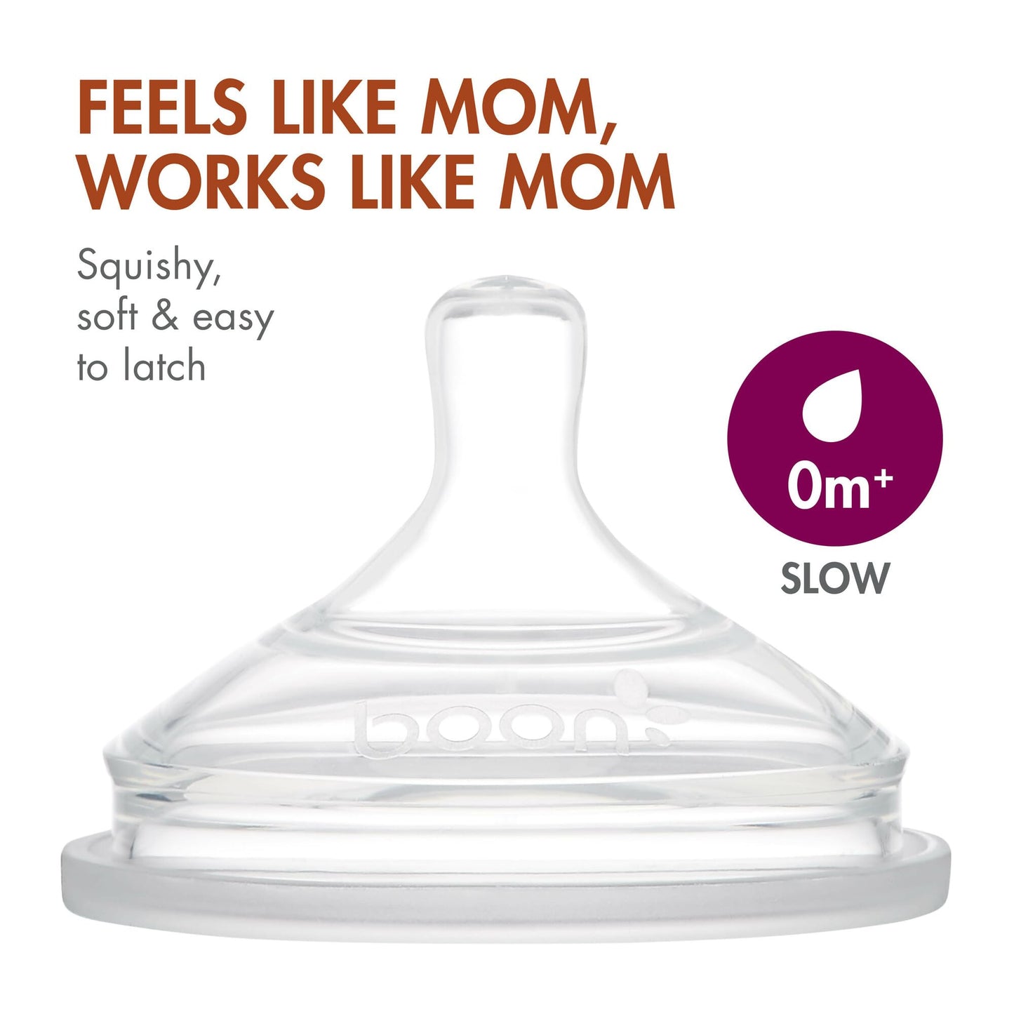 Boon Nursh Reusable Silicone Baby Bottles With Collapsible Silicone Pouch Design - Everyday Baby Essentials - Stage 1 Slow Flow