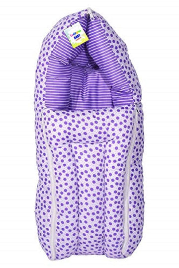 Toddylon Baby Carry Bags 3 in 1 Bed | Wrapper | Newborn Boys Girls | Wearable Blankets | Cotton (06 Months) Purple