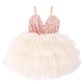Cilucu Girls Dress Toddler Kids Party Dress Sequin Tutu Pageant Lace Dresses Gown For Flower Girl Baby Rose Gold Off White 12 Mo
