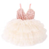 Cilucu Girls Dress Toddler Kids Party Dress Sequin Tutu Pageant Lace Dresses Gown For Flower Girl Baby Rose Gold Off White 12 Mo