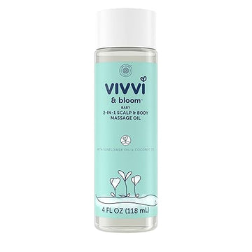 Vivvi & Bloom Gentle 2-In-1 Baby Scalp & Body Massage Oil, Fast Absorbing Formula Ideal To Moisturize, For Massage To Remove Dry