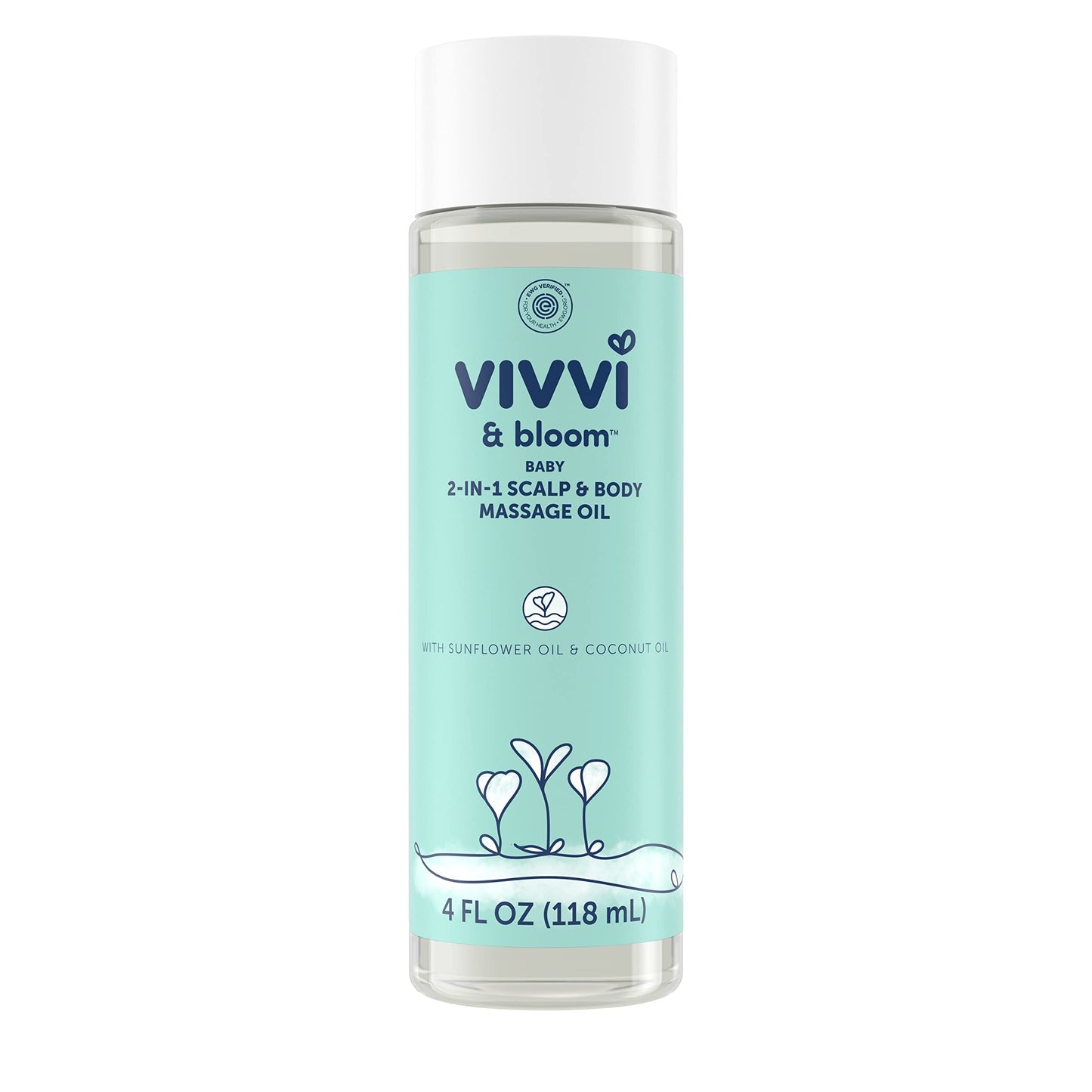 Vivvi & Bloom Gentle 2-In-1 Baby Scalp & Body Massage Oil, Fast Absorbing Formula Ideal To Moisturize, For Massage To Remove Dry