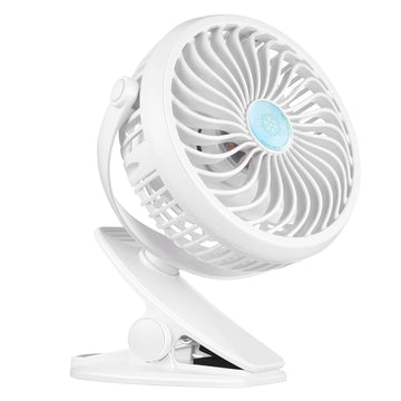 Tcjj Portable Clip On Fan,Rechargeable Stroller Fan With 3 Speeds And Rotatable Usb Battery Operated Clip Fan For Car Seat Crib
