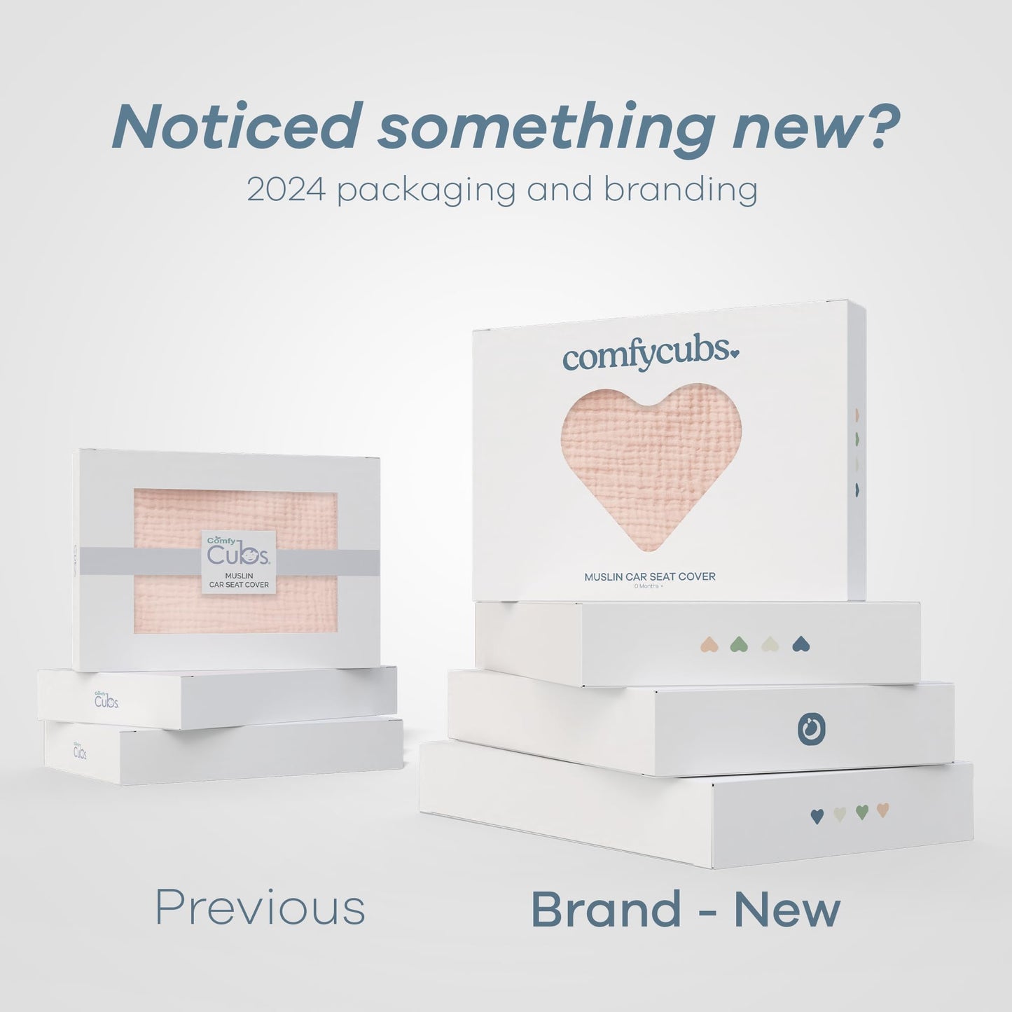 Muslin Cotton Baby Car Seat Cover, Universal Fit Carseat Canopy Covers For Babies, Girls And Boys By Comfy Cubs (Blush)