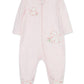 Little Me Clothes for Baby Girls 100% Cotton Scratch-Free Tag Footed One-Piece Romper Sleeper, Sweet Kitties, 9 Months