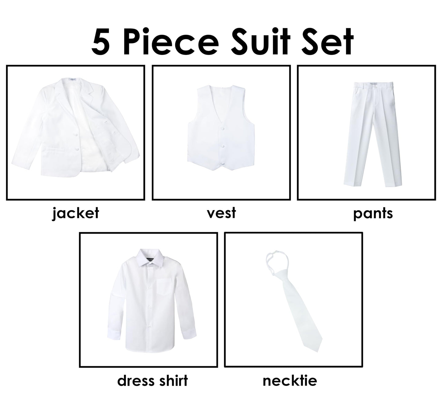 Spring Notion Baby Boys' Classic Fit Formal White Dress Suit Set 2T