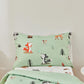 Beeweed 4 Pieces Woodland Animal Toddler Bedding Set Boys Girls, 2 Sides Design Fox Bed In A Bag Comforter Set, Includes 1 Comfo