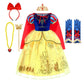 Myrisam Snow White Princess Costume Girls Puff Sleeve Halloween Carnival Christmas Birthday Party Dress W/Accessories 3T