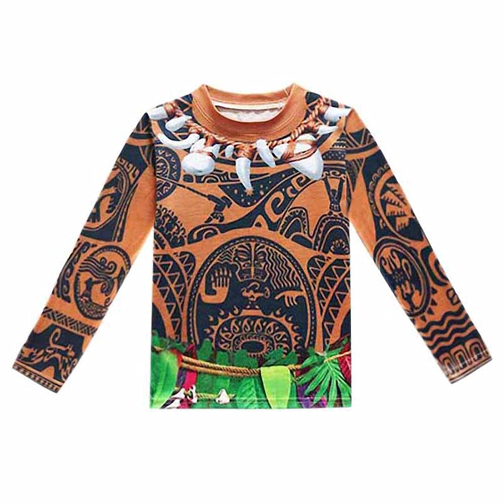 Dressy Daisy Kids Boys Maui Pajamas Sleepwear Costume Dress Up Set Halloween Fancy Party Outfits Size 8 293