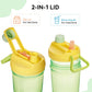 Kerilyn 12Oz Kids Water Bottle With Straw Leak-Proof Toddler Water Bottle Plastic Water Bottles Bpa-Free Toddler Straw Cups With
