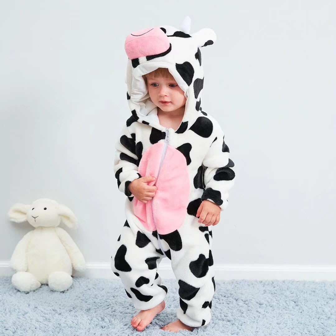 Qiaoniuniu Halloween Baby Cow Costumes Toddler Outfit Infants Cosplay Romper 6-12 Months