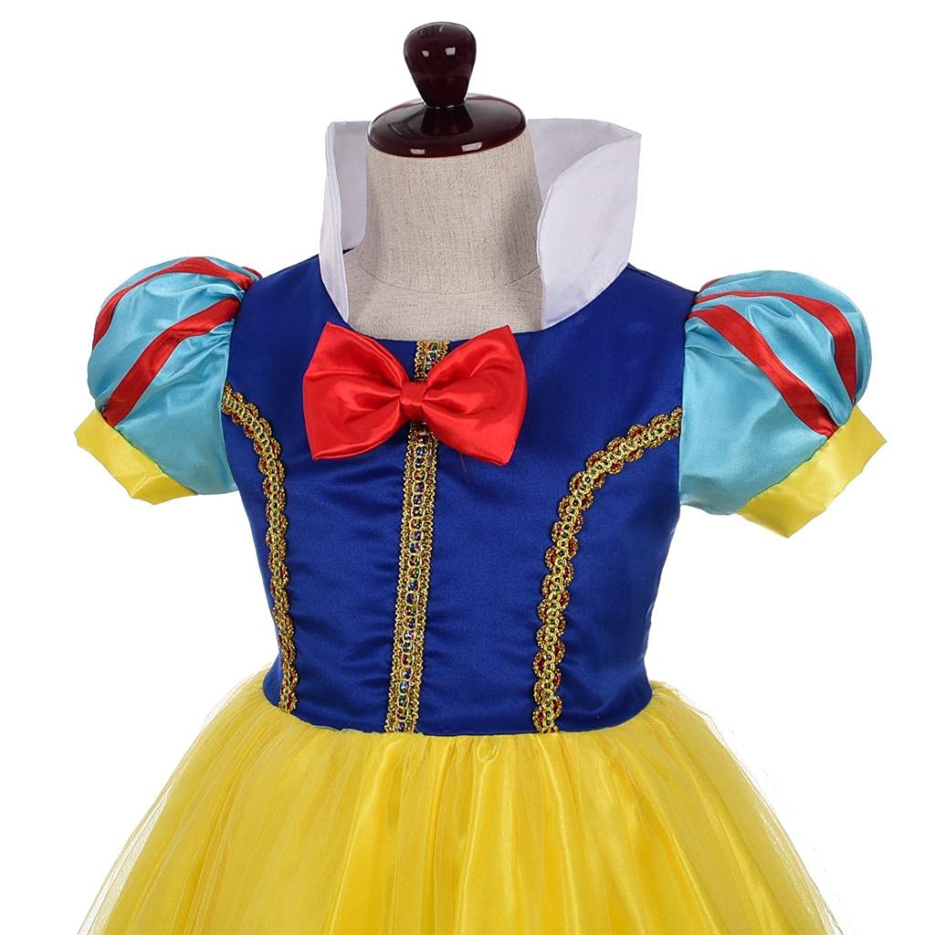 Dressy Daisy Toddler Little Girls' Princess Costume With Accessories Fancy Dresses Up Halloween Party With Gold Threads Size 4T