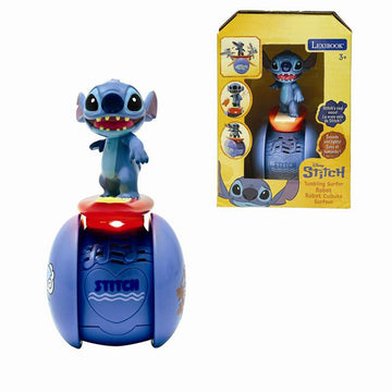 LEXiBOOK, Disney Stitch, The Interactive Surfer Stitch Robot - Self-Balancing, Light and Sound Effects, Portable Toy with Reacti