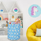 Ntaohamper Kids Laundry Hamper,Blue Laundry Basket,Baby Nursery Hamper,Waterproof Toys Storage Bin,Clothes Organizer,Gift Basket