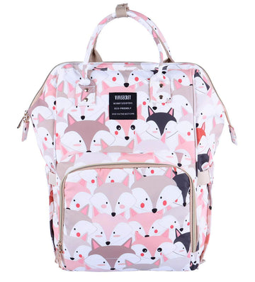 Armbq Baby Diaper Bag Backpack Multi-Function Waterproof Diaper Bag for Baby Care Travel Essentials Back Pack for Mom Fox