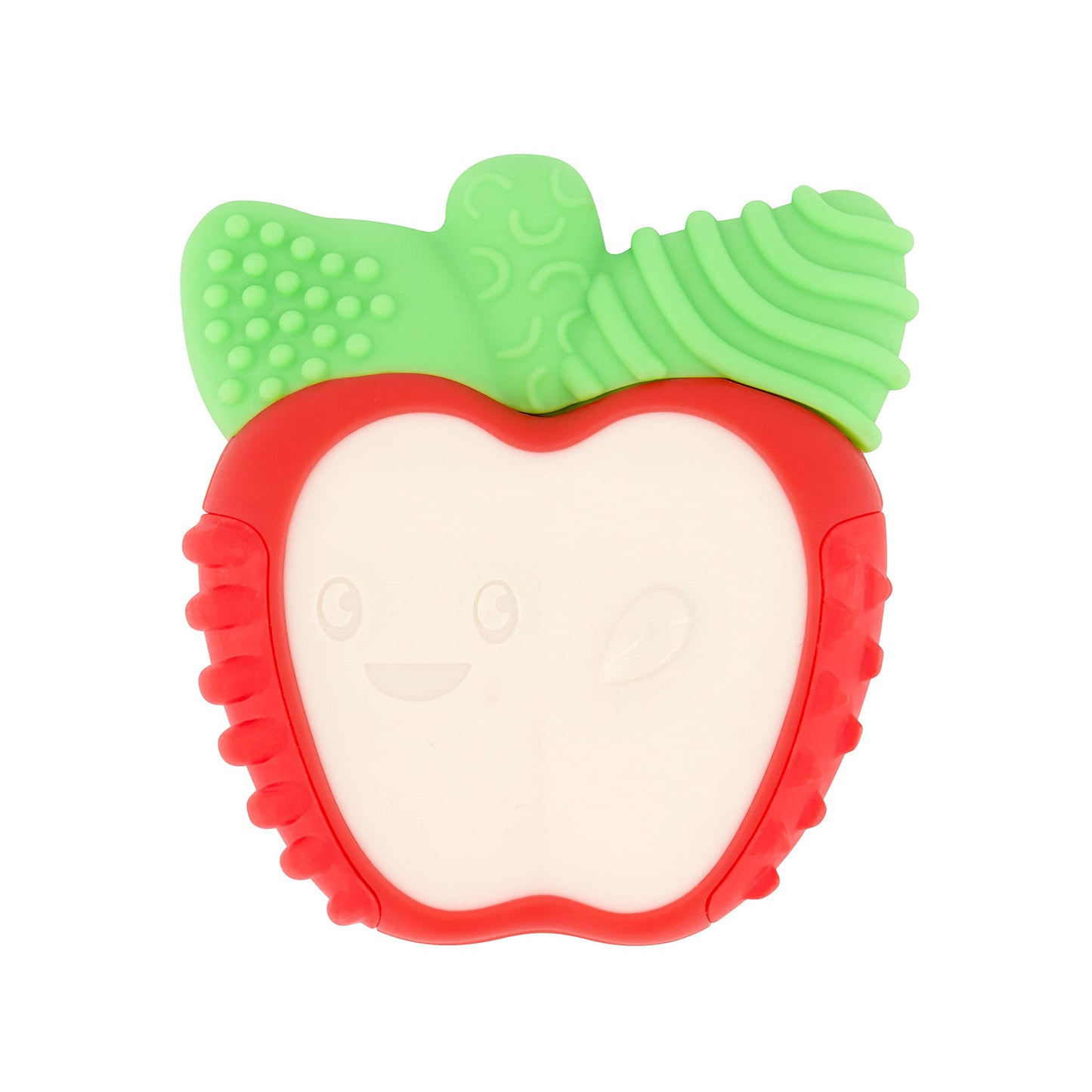 Infantino Lil Nibblers Vibrating Apple Teether -Sensory Exploration and Teething Relief with Soothing Vibrations and Textures, 